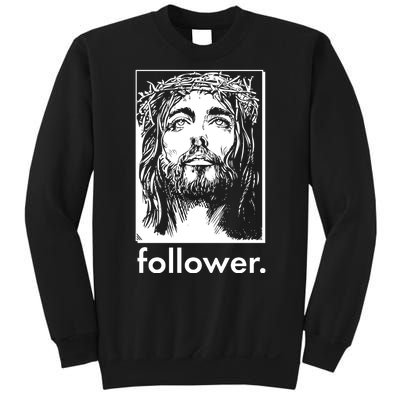 Jesus Christ Portrait Follower Sweatshirt