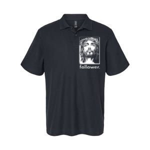 Jesus Christ Portrait Follower Softstyle Adult Sport Polo