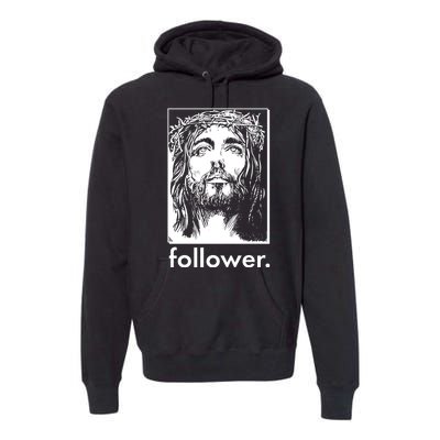 Jesus Christ Portrait Follower Premium Hoodie