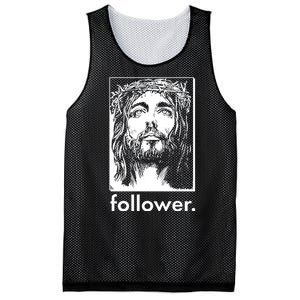 Jesus Christ Portrait Follower Mesh Reversible Basketball Jersey Tank