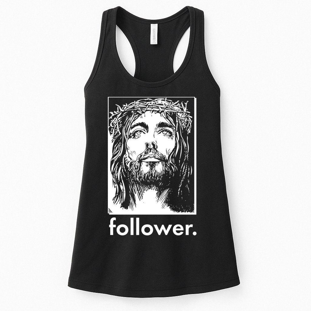 Jesus Christ Portrait Follower Womens Tank Top