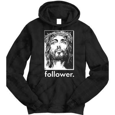 Jesus Christ Portrait Follower Tie Dye Hoodie