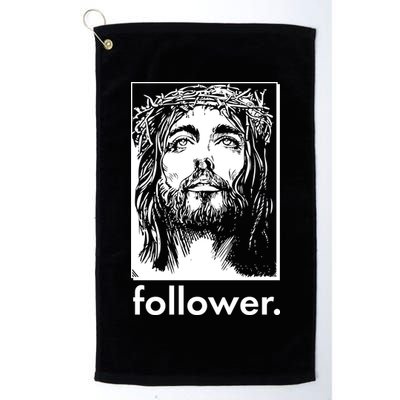 Jesus Christ Portrait Follower Golf Towel