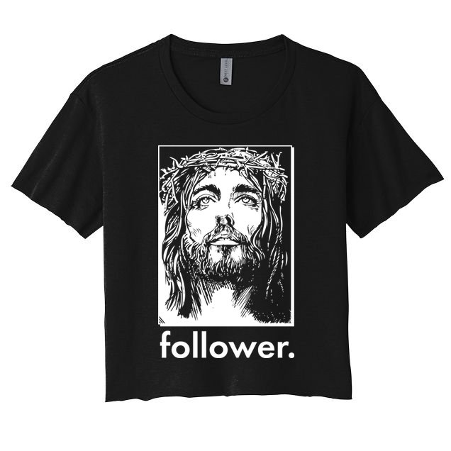 Jesus Christ Portrait Follower Crop Top