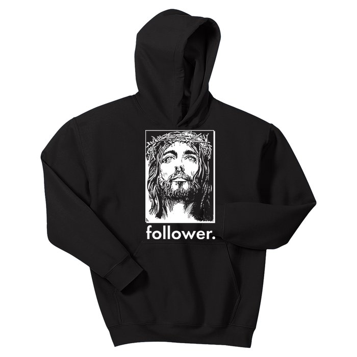 Jesus Christ Portrait Follower Kids Hoodie