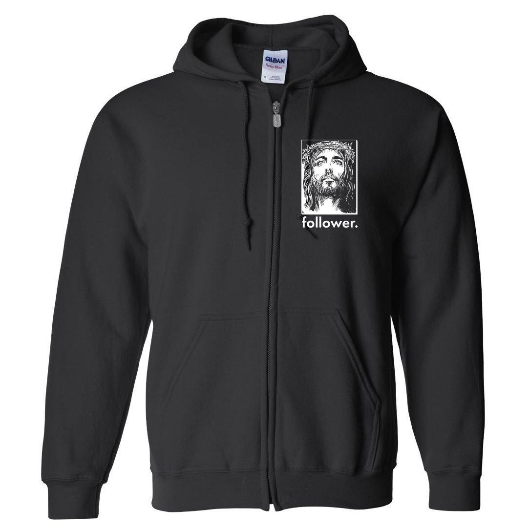 Jesus Christ Portrait Follower Full Zip Hoodie