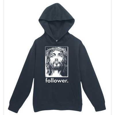 Jesus Christ Portrait Follower Urban Pullover Hoodie