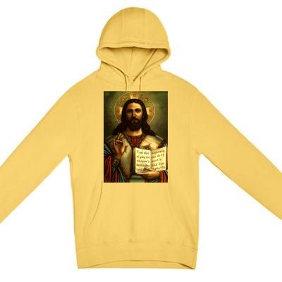 Jesus Christ Religious Photo Premium Pullover Hoodie