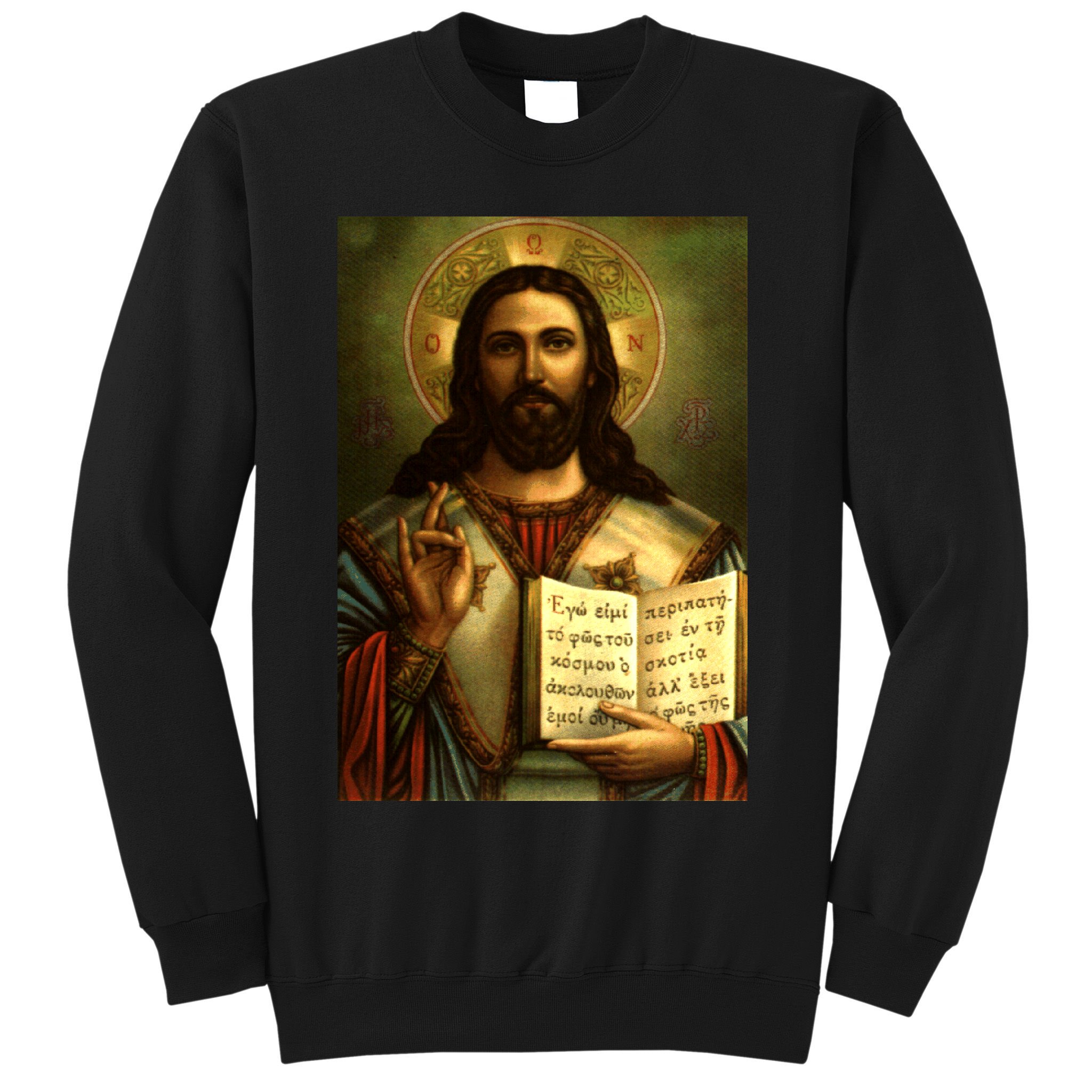Jesus Christ Religious Photo Sweatshirt