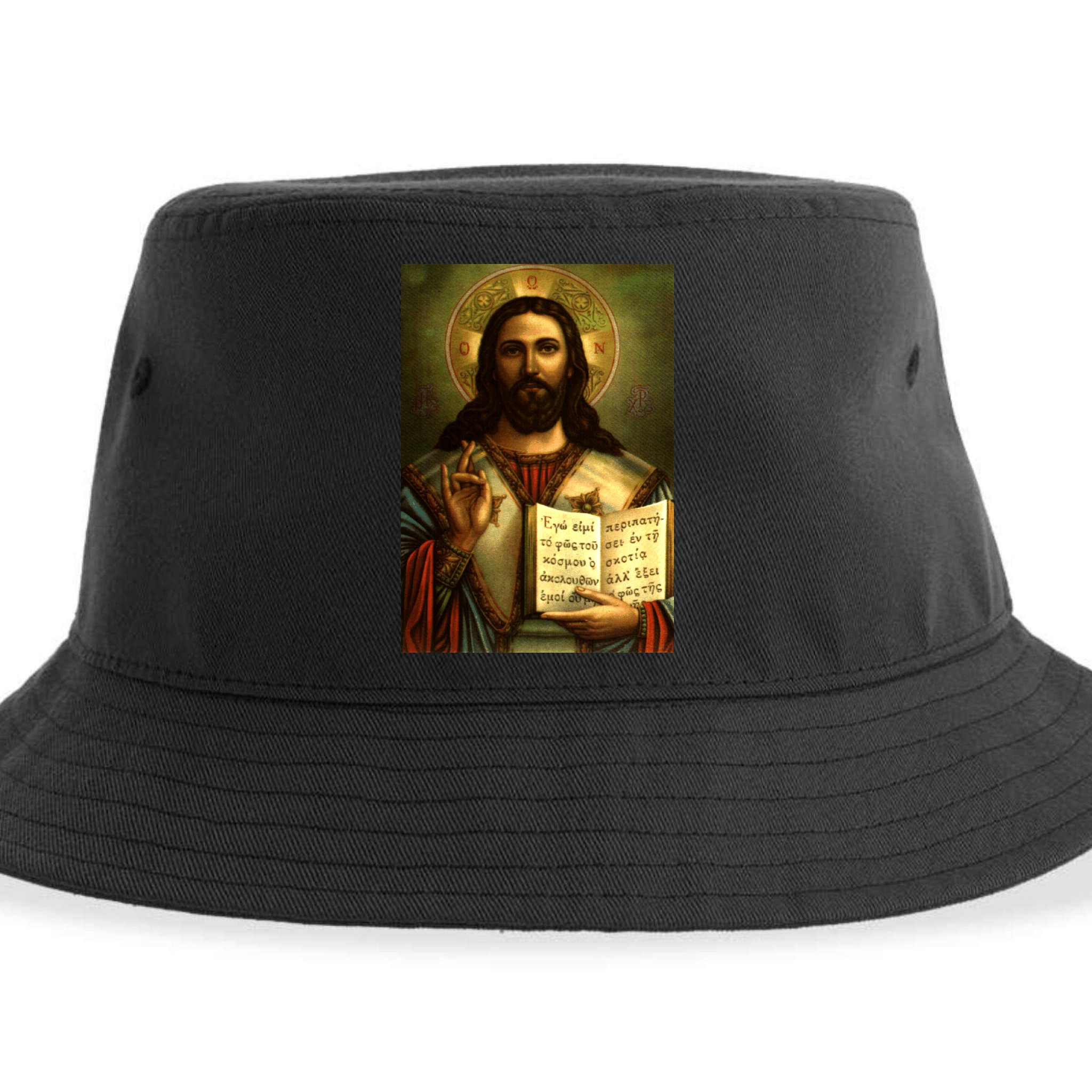 Jesus Christ Religious Photo Sustainable Bucket Hat