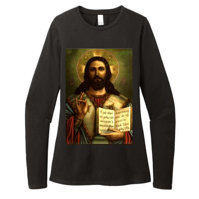 Jesus Christ Religious Photo Womens CVC Long Sleeve Shirt