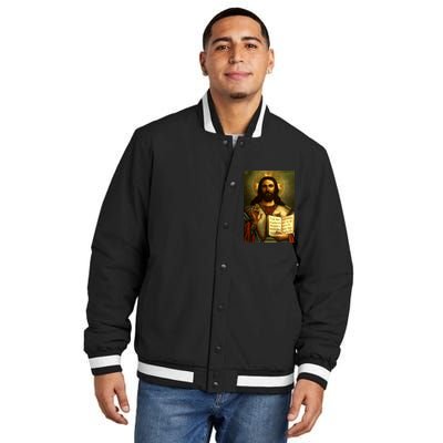 Jesus Christ Religious Photo Insulated Varsity Jacket