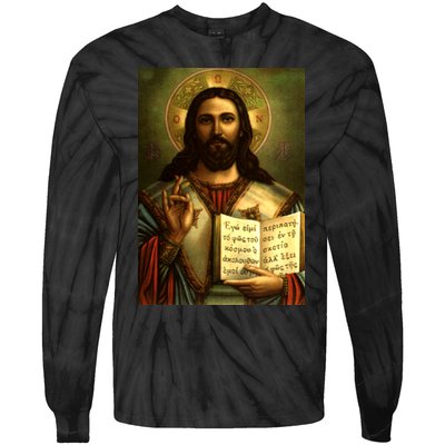 Jesus Christ Religious Photo Tie-Dye Long Sleeve Shirt