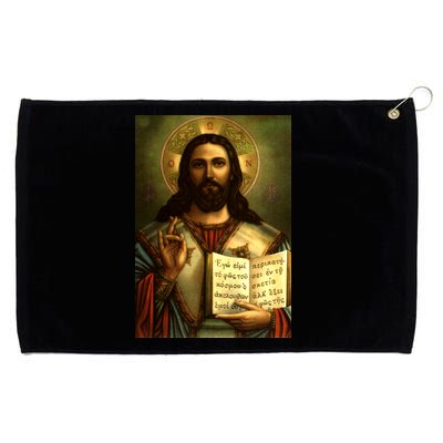 Jesus Christ Religious Photo Grommeted Golf Towel