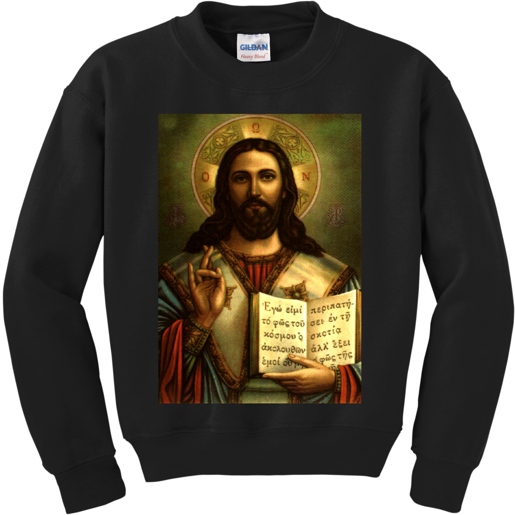 Jesus Christ Religious Photo Kids Sweatshirt