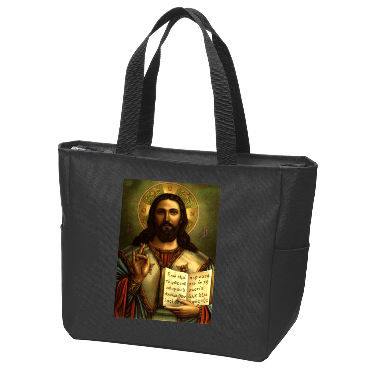 Jesus Christ Religious Photo Zip Tote Bag