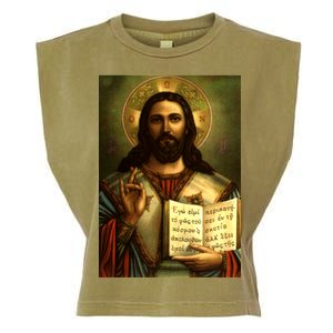 Jesus Christ Religious Photo Garment-Dyed Women's Muscle Tee