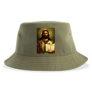 Jesus Christ Religious Photo Sustainable Bucket Hat