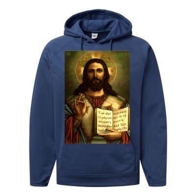 Jesus Christ Religious Photo Performance Fleece Hoodie