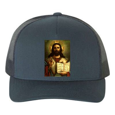 Jesus Christ Religious Photo Yupoong Adult 5-Panel Trucker Hat