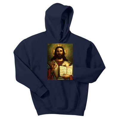 Jesus Christ Religious Photo Kids Hoodie