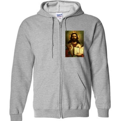 Jesus Christ Religious Photo Full Zip Hoodie