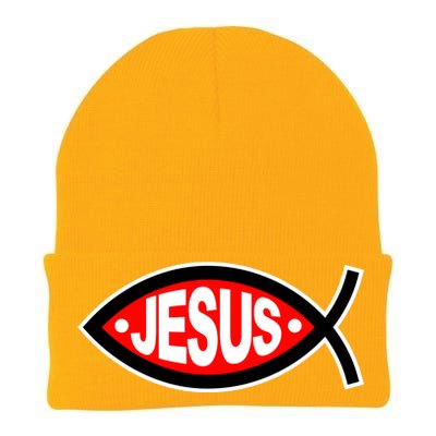 Jesus Christian Fish Symbol Knit Cap Winter Beanie