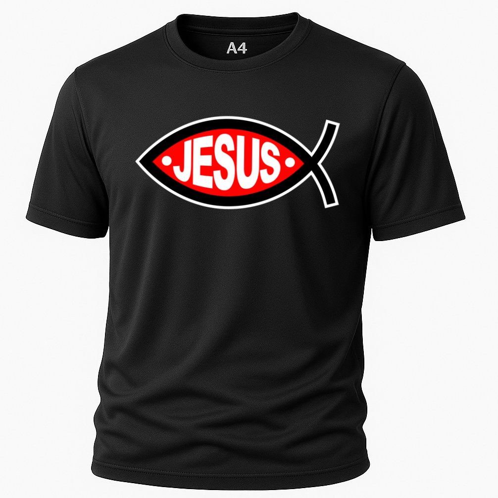 Jesus Christian Fish Symbol Performance Shirt