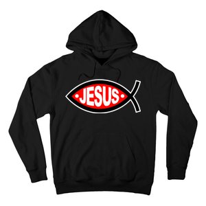 Jesus Christian Fish Symbol Hoodie