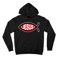 Jesus Christian Fish Symbol Hoodie