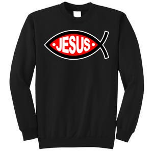 Jesus Christian Fish Symbol Sweatshirt