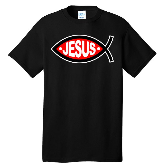 Jesus Christian Fish Symbol Tall T-Shirt