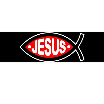 Jesus Christian Fish Symbol Bumper Sticker