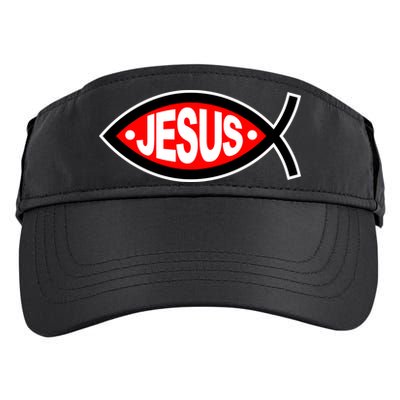 Jesus Christian Fish Symbol Adult Drive Performance Visor