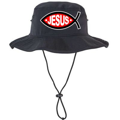 Jesus Christian Fish Symbol Bucket Hat