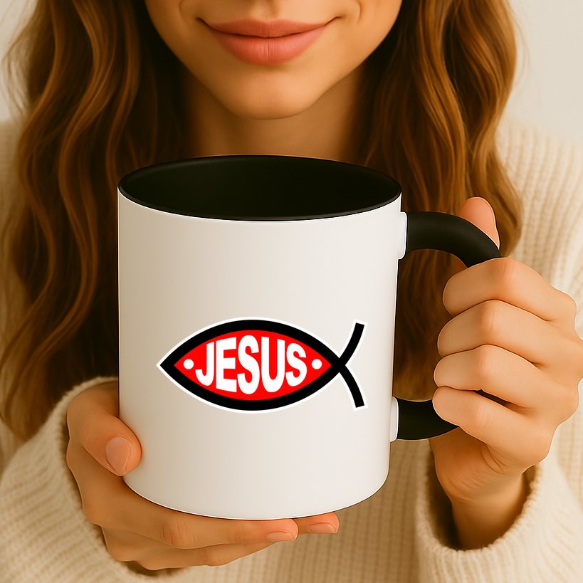 Jesus Christian Fish Symbol Mug