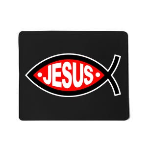 Jesus Christian Fish Symbol Mousepad