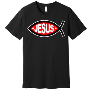 Jesus Christian Fish Symbol Premium T-Shirt