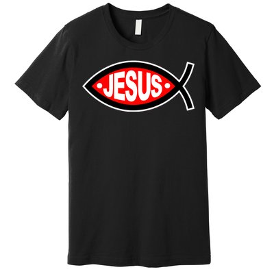 Jesus Christian Fish Symbol Premium T-Shirt