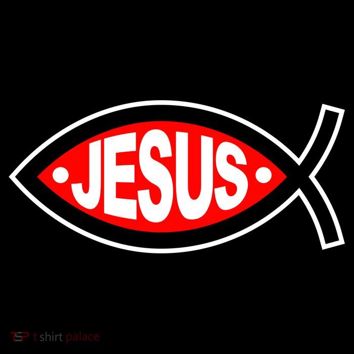 Jesus Christian Fish Symbol Premium T-Shirt