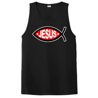 Jesus Christian Fish Symbol PosiCharge Competitor Tank