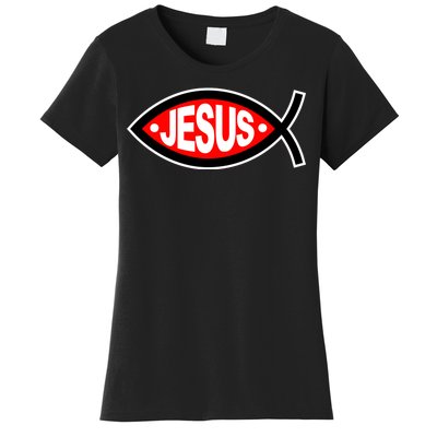 Jesus Christian Fish Symbol Women's T-Shirt