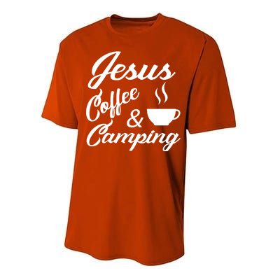 Jesus Coffee And Camping Performance Sprint T-Shirt