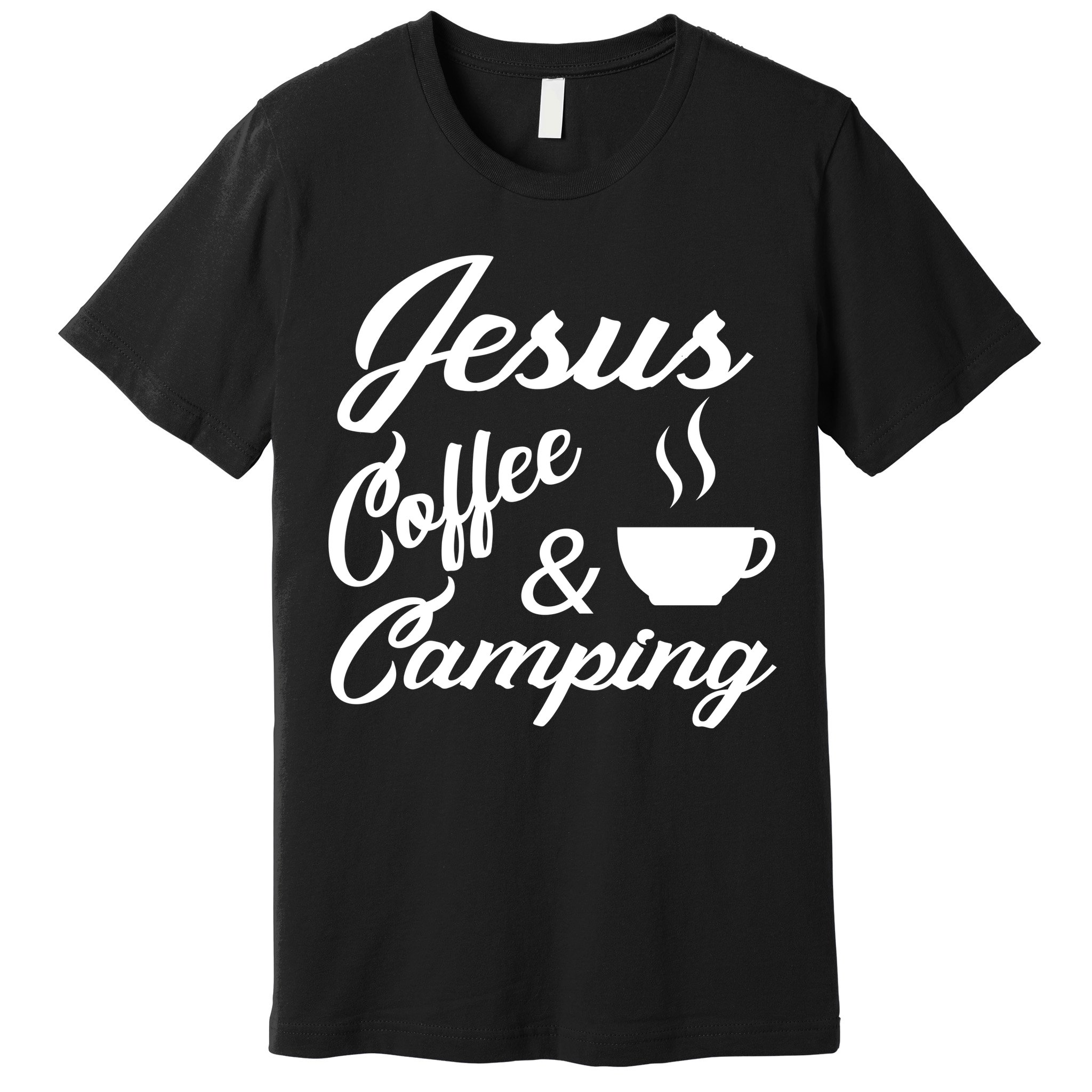 Jesus Coffee And Camping Premium T-Shirt