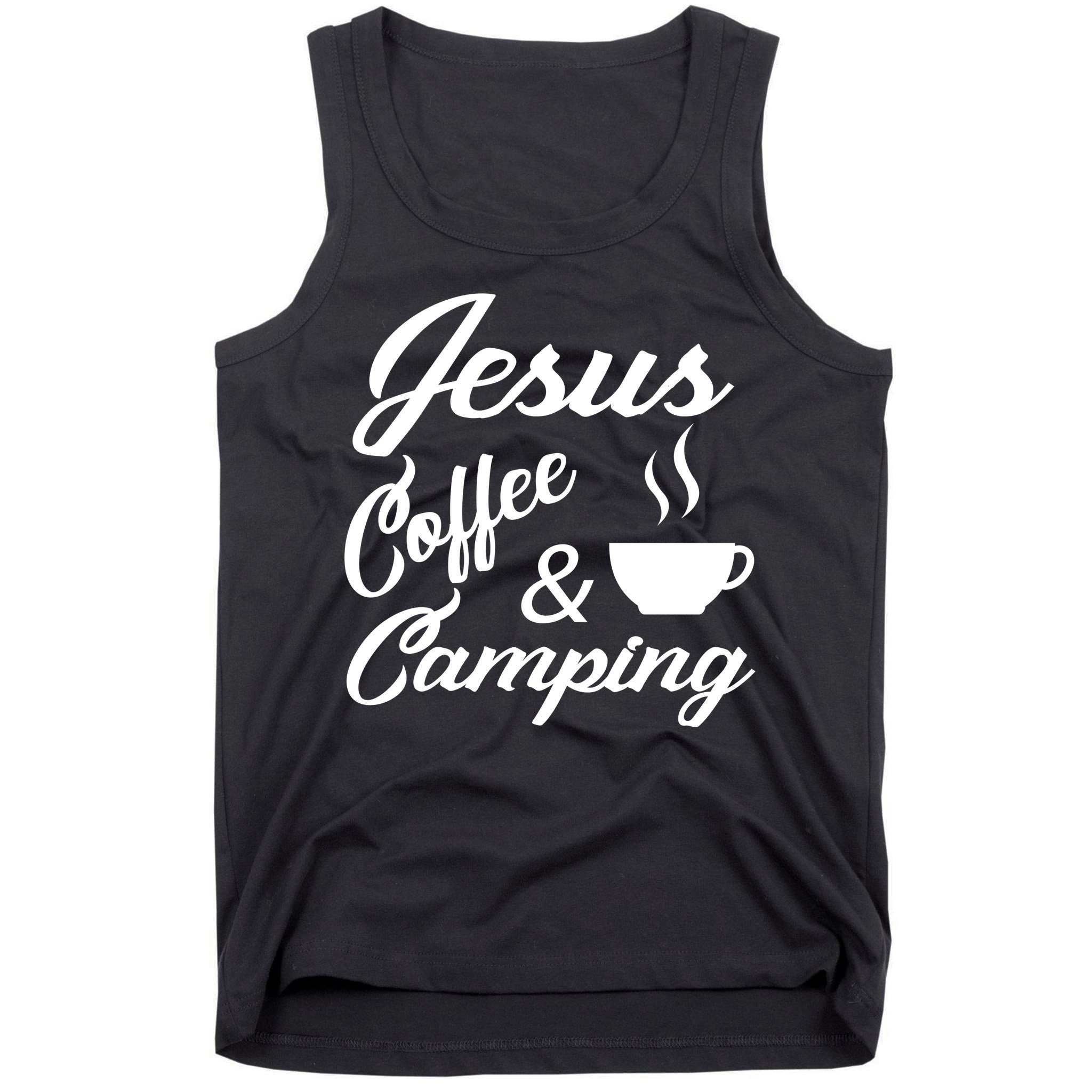 Jesus Coffee And Camping Tank Top