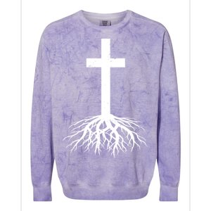 Jesus Cross Root Colorblast Crewneck Sweatshirt