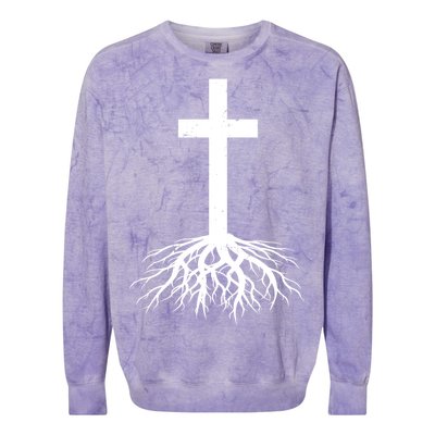 Jesus Cross Root Colorblast Crewneck Sweatshirt