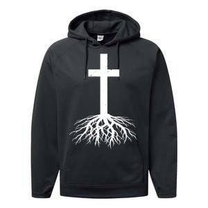 Jesus Cross Root Performance Fleece Hoodie