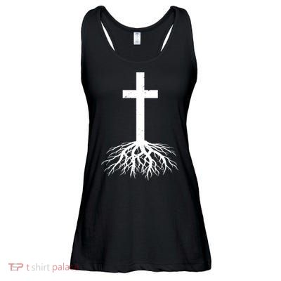 Jesus Cross Root Ladies Essential Flowy Tank