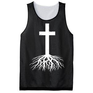 Jesus Cross Root Mesh Reversible Basketball Jersey Tank